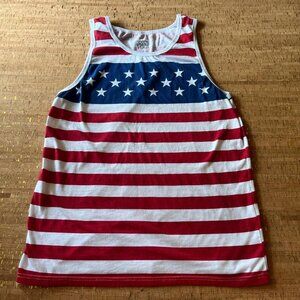 Men’s Red, white, and blue American flag tank top